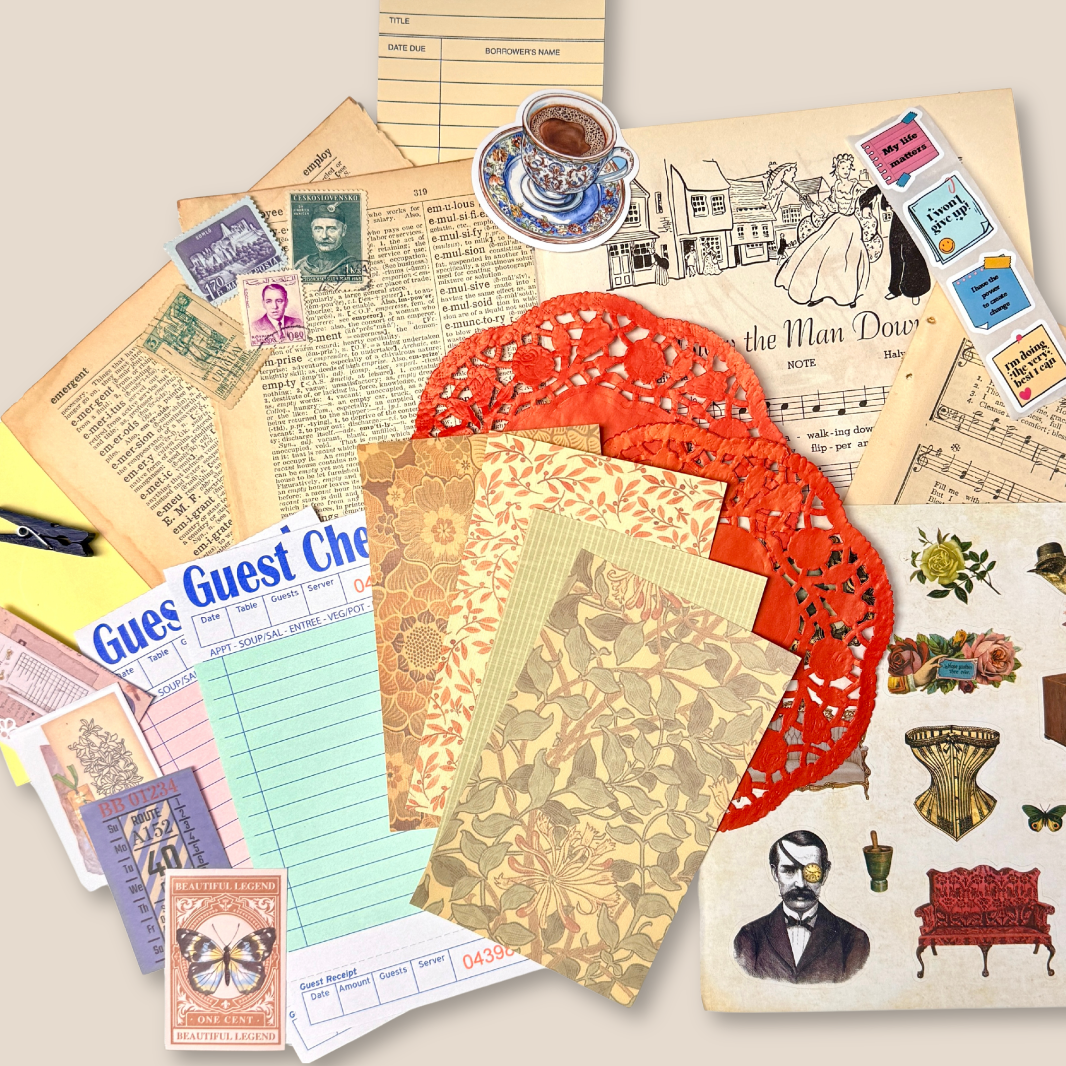 Junk Journal Scrap Pack | Ephemera