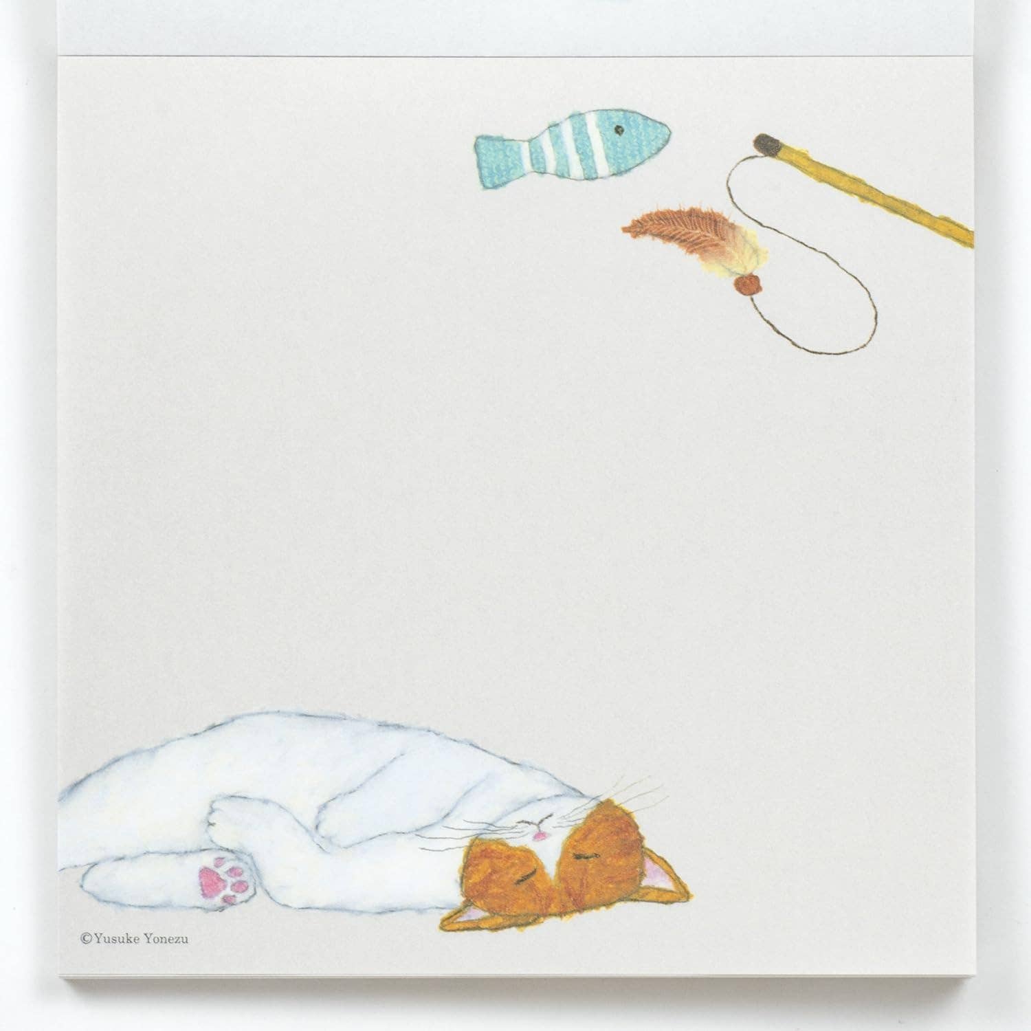 Greeting Life Yusuke Yonezu Square Memo Cat YZN-411 White
