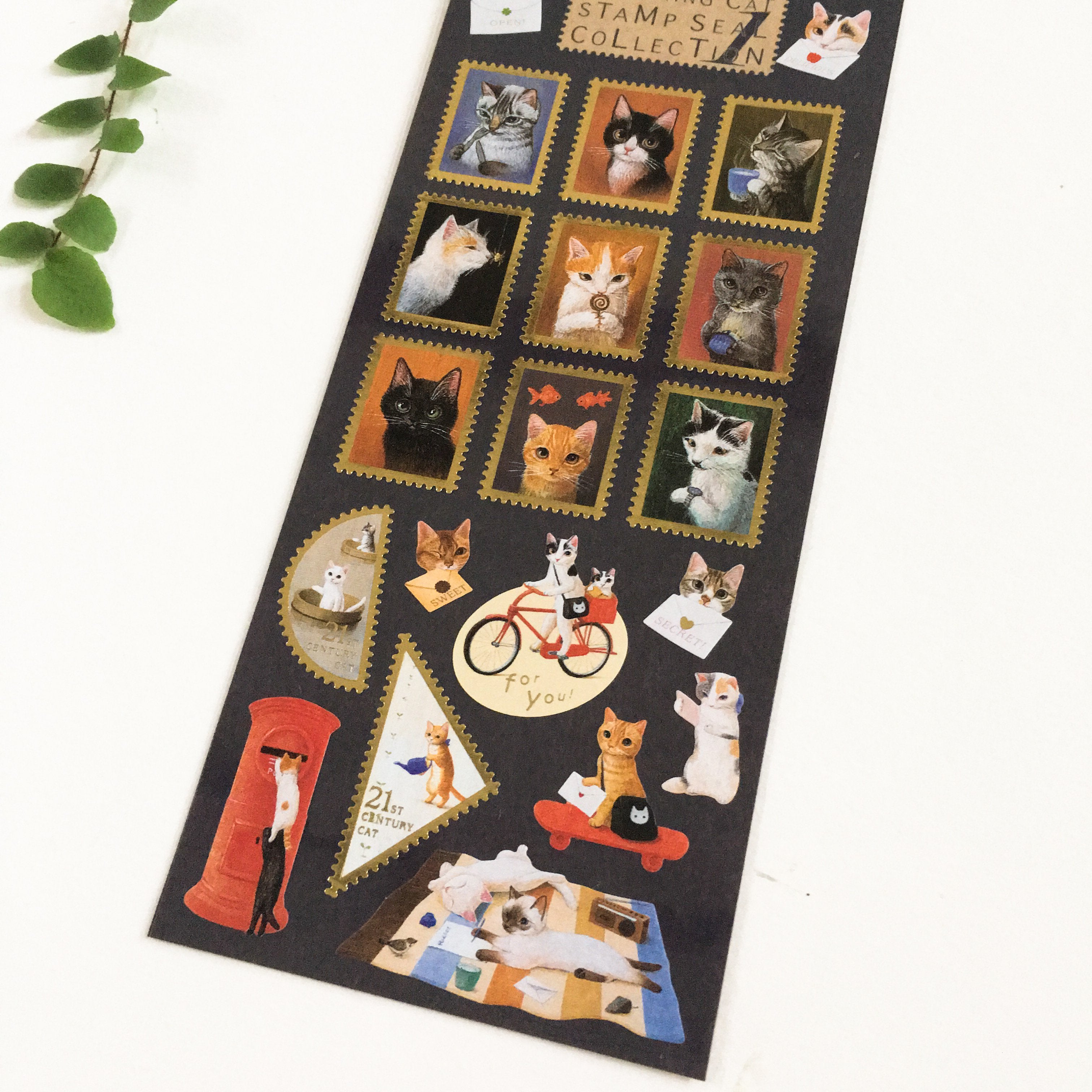 Pottering Cat Stamp Sticker Sheets
