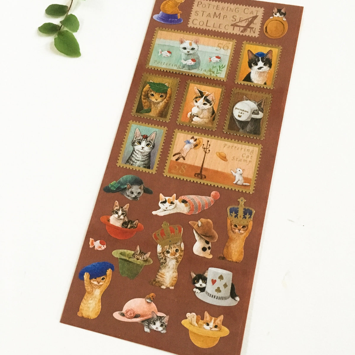Pottering Cat Stamp Sticker Sheets