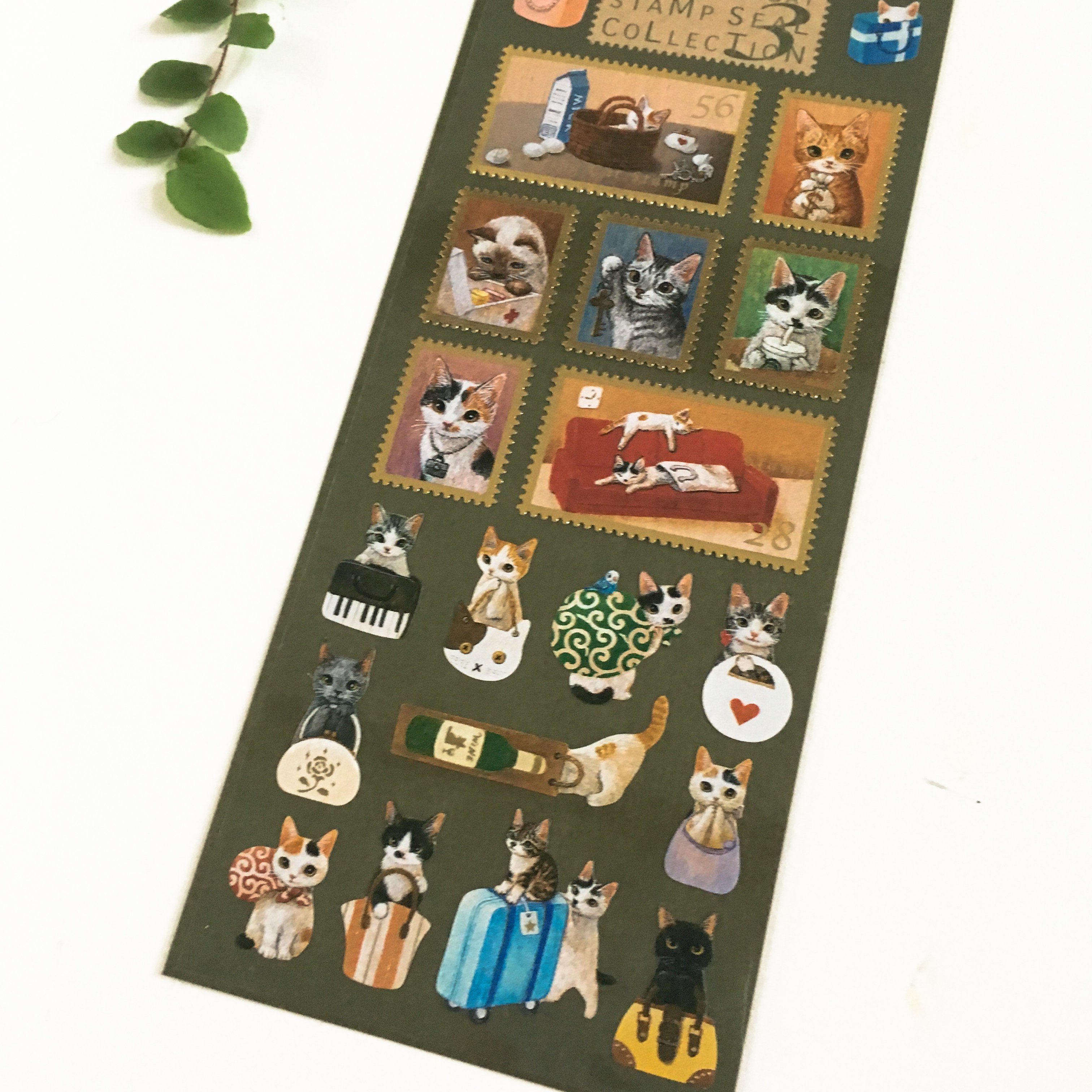 Pottering Cat Stamp Sticker Sheets